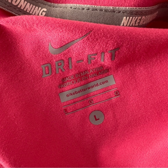 Nike dri fit running sweater pull over hoodie half zip up pink soft buttery y2k - Picture 13 of 16